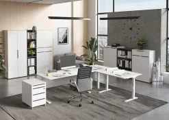 Bureaus^Huisenthuis Hoekbureau Galileo 260 x 200 cm Wit