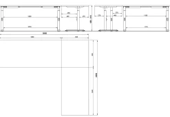 Bureaus^Huisenthuis Hoekbureau Galileo 260 x 220 cm Wit