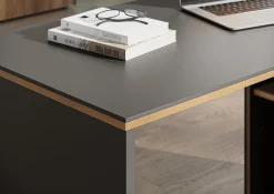Bureaus^Huisenthuis Hoekbureau Pytheas Grafiet Eiken