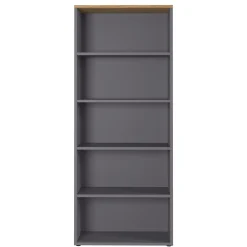 Kantoorkasten^Huisenthuis Hoge brede kantoorkast Ergonoma Eiken Antraciet, Eiken