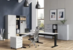Kantoorkasten^Huisenthuis Hoge brede kantoorkast Ergonoma Licht Grijs