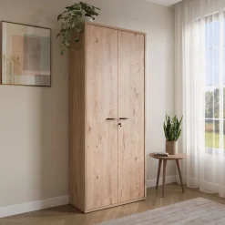 Kantoorkasten^Huisenthuis Hoge dichte kantoorkast Edison Eiken