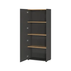 Kantoorkasten^Huisenthuis Hoge kantoorkast Orlando 145 cm Grafiet