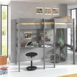 Kinderbedden^Huisenthuis Hoogslaper Cas 1 Grijs