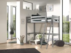Kinderbedden^Huisenthuis Hoogslaper Charlie Grijs
