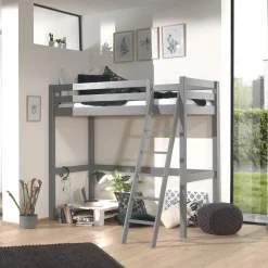 Kinderbedden^Huisenthuis Hoogslaper Charlie Grijs
