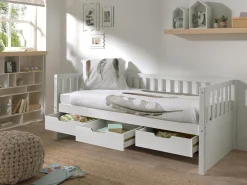 Kinderbedden^Huisenthuis Kajuitbed Seppe – Met laden Wit