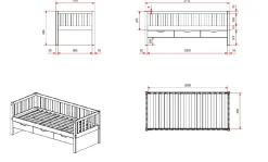 Kinderbedden^Huisenthuis Kajuitbed Seppe – Met laden Wit