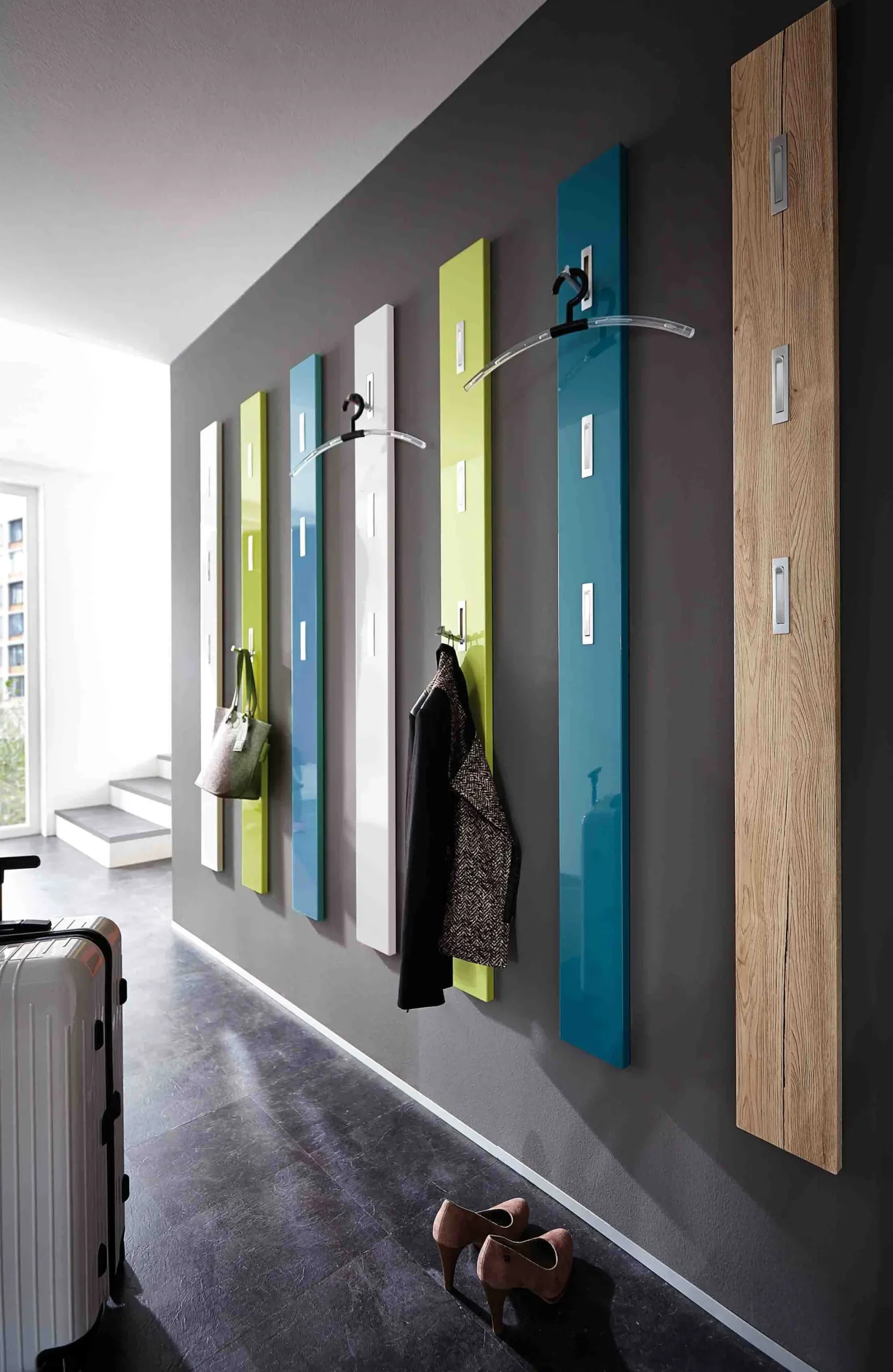 Kapstokken^Huisenthuis Kapstokpaneel Colori Hoogglans Grijs
