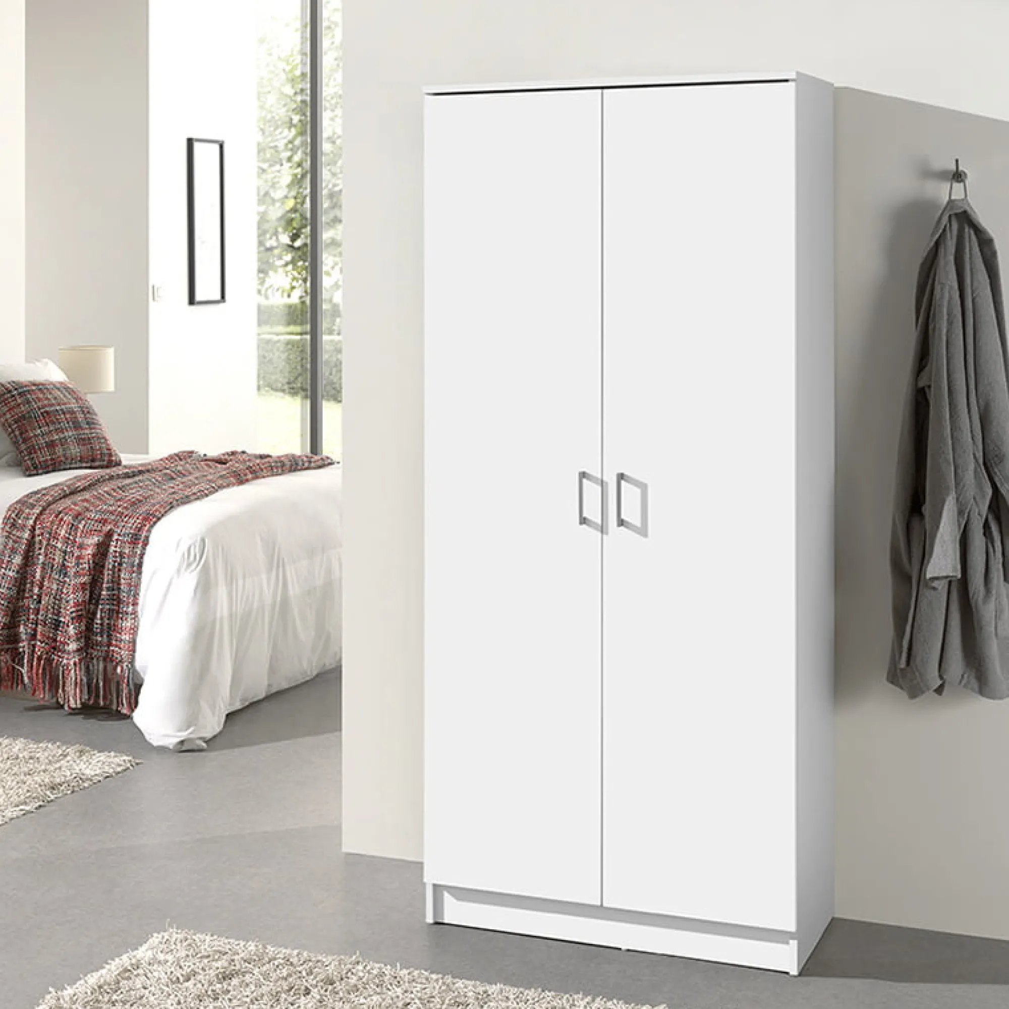 Kantoorkasten|Kledingkasten^Huisenthuis Kast Loek M Wit