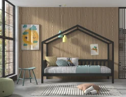 Kinderbedden^Huisenthuis Kinderbed Bibi 3 Antraciet