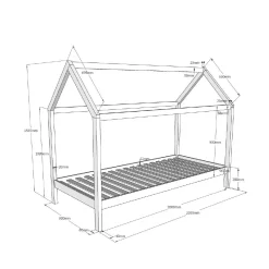 Kinderbedden^Huisenthuis Kinderbed Bibi 2 Wit