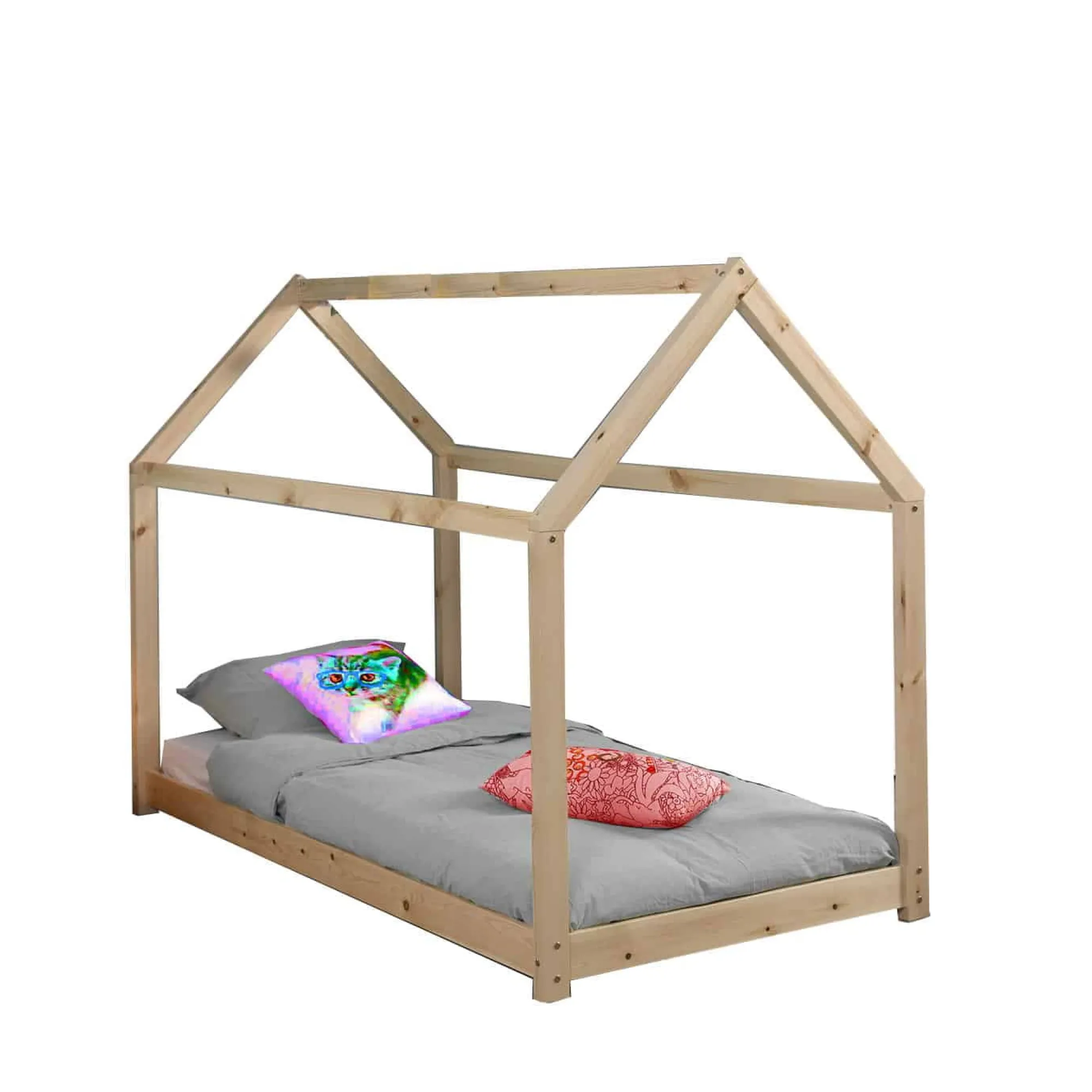Kinderbedden^Huisenthuis Kinderbed Dreamhouse-N Grenen