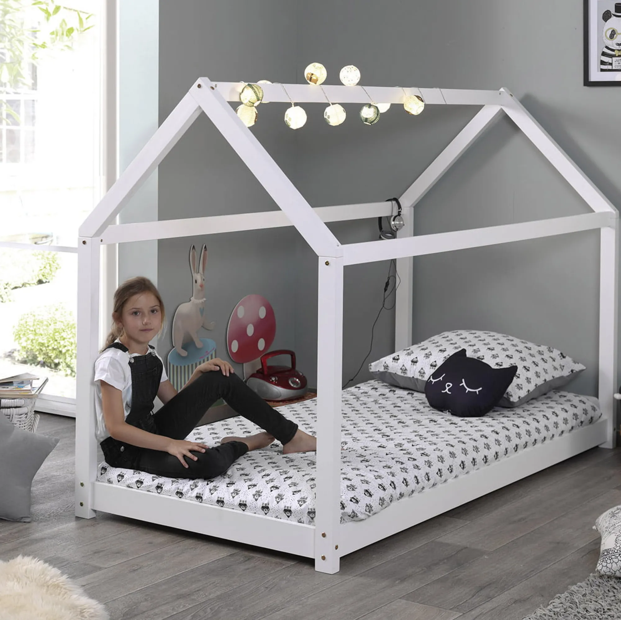 Kinderbedden^Huisenthuis Kinderbed Dreamhouse-W Wit