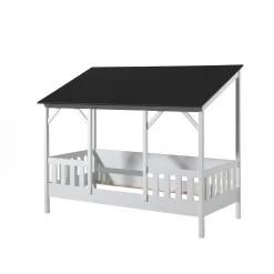 Kinderbedden^Huisenthuis Kinderbed Kira Zwart