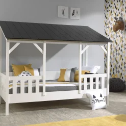 Kinderbedden^Huisenthuis Kinderbed Kira Zwart