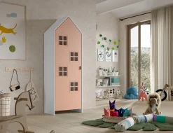 Kinderkamerkasten^Huisenthuis Kledingkast Juul Roze