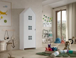 Kinderkamerkasten^Huisenthuis Kledingkast Juul Wit