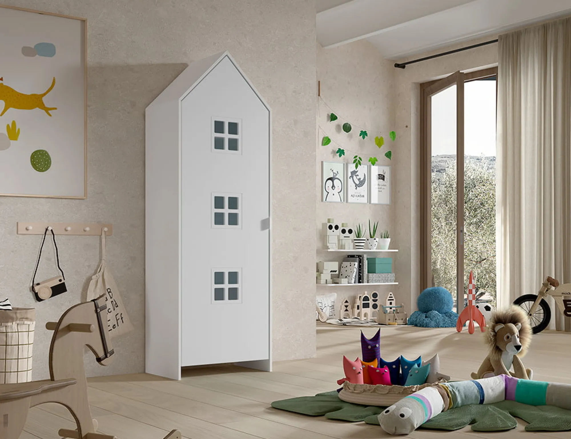 Kinderkamerkasten^Huisenthuis Kledingkast Juul Wit
