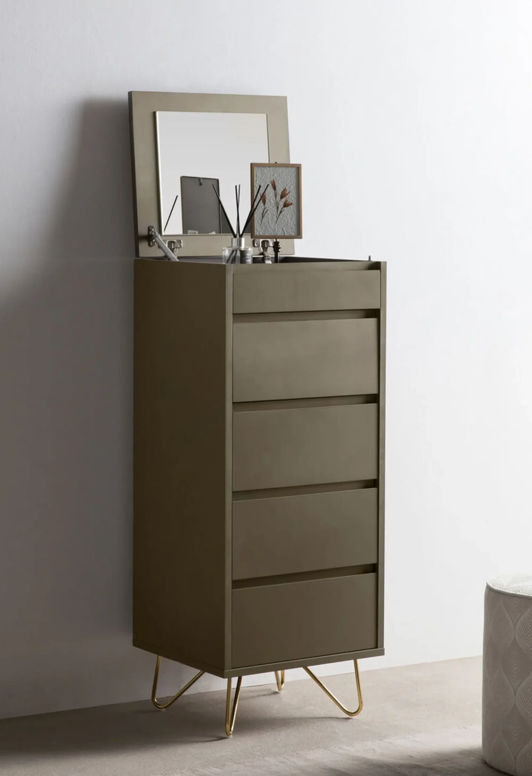 Ladekasten^Huisenthuis Ladekast Lucy 45 cm Grijs