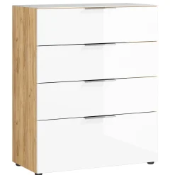 Ladekasten^Huisenthuis Ladekast Sirmione Wit-Eiken Eiken, Wit