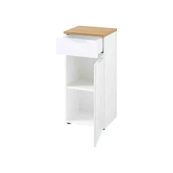 Badkamerkasten^Huisenthuis Lage badkamerkast Palma Eiken Wit 86 cm Eiken-Wit