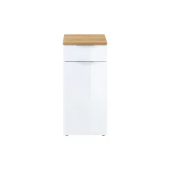 Badkamerkasten^Huisenthuis Lage badkamerkast Palma Eiken Wit 86 cm Eiken-Wit
