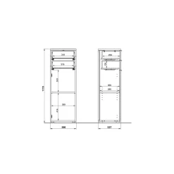 Badkamerkasten^Huisenthuis Lage badkamerkast Palma Eiken Wit 112 cm