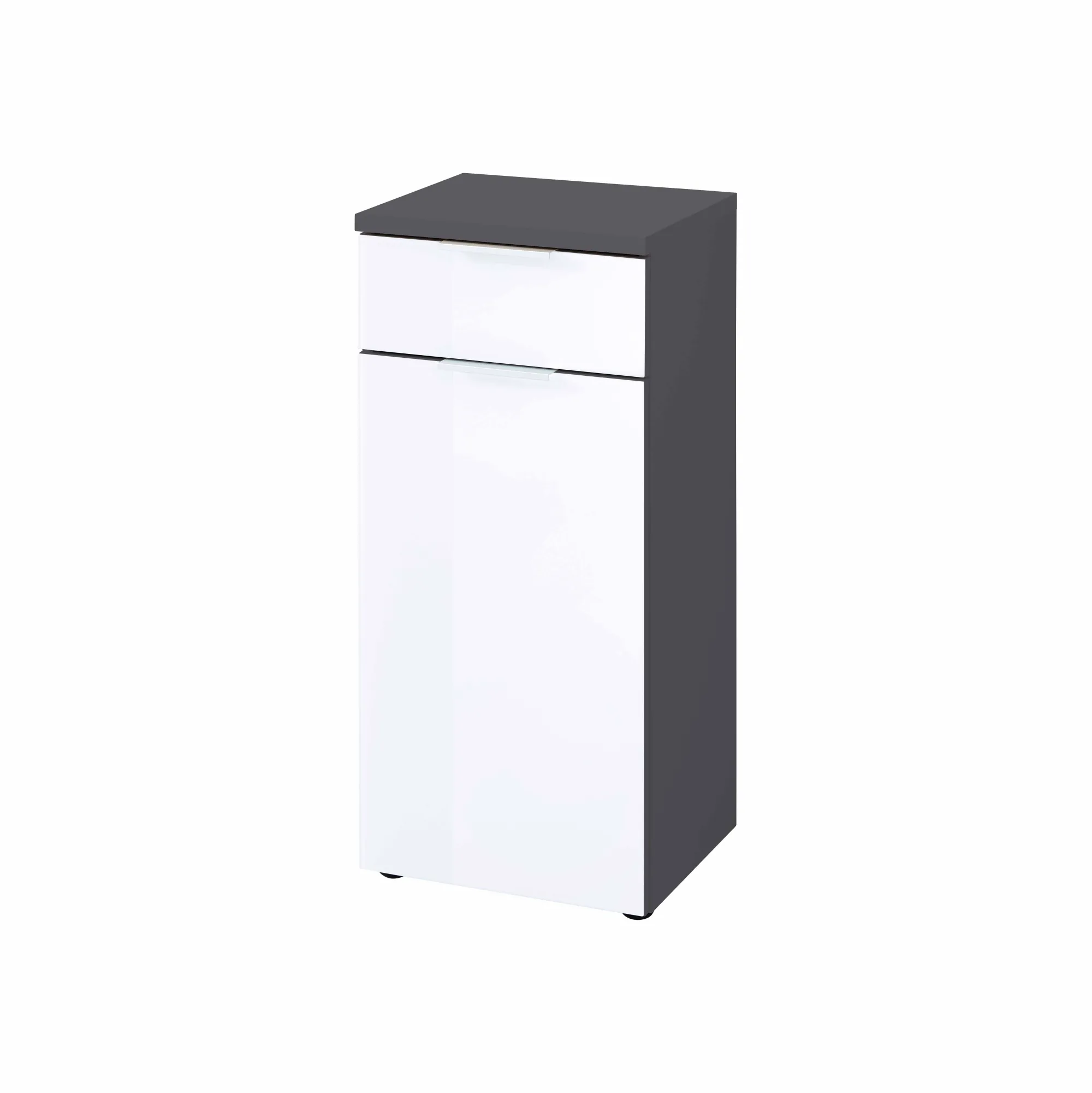 Badkamerkasten^Huisenthuis Lage badkamerkast Palma 86 cm Grafiet Wit
