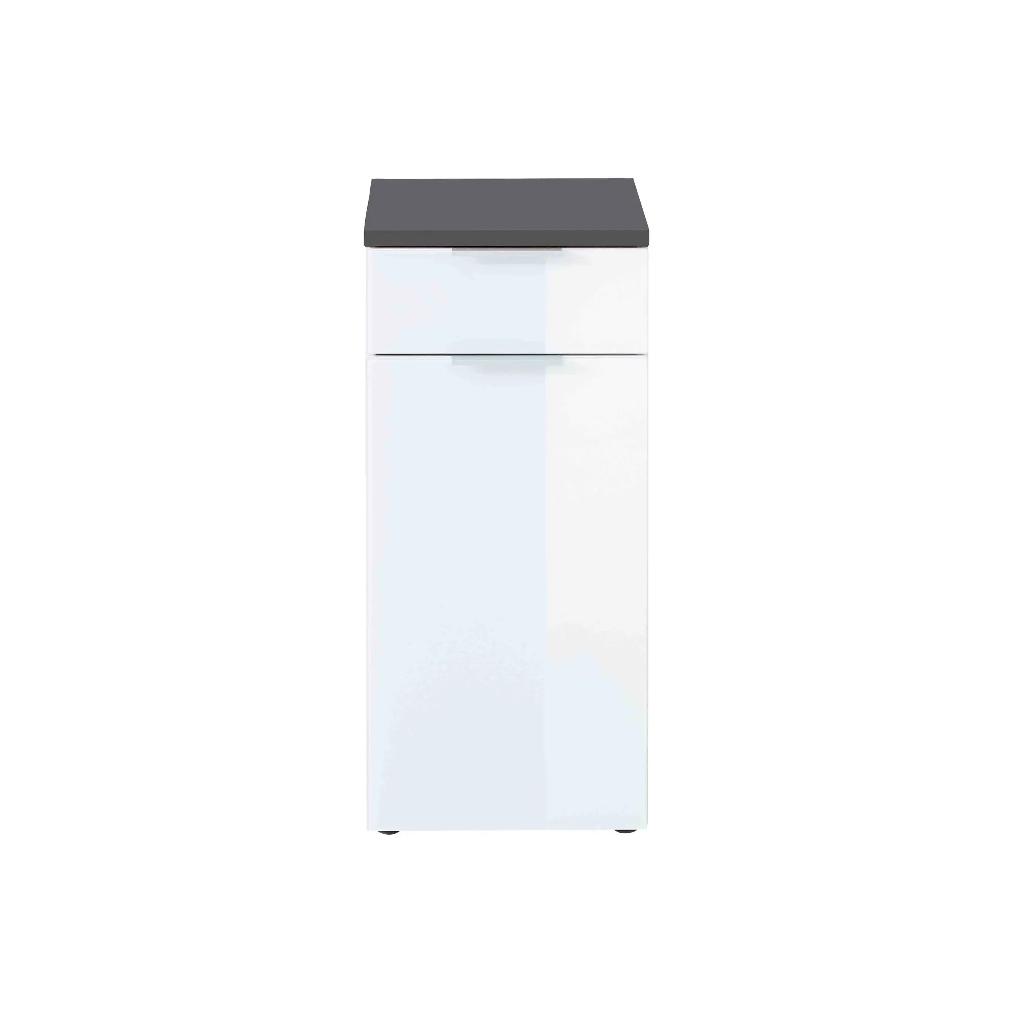 Badkamerkasten^Huisenthuis Lage badkamerkast Palma 86 cm Grafiet Wit