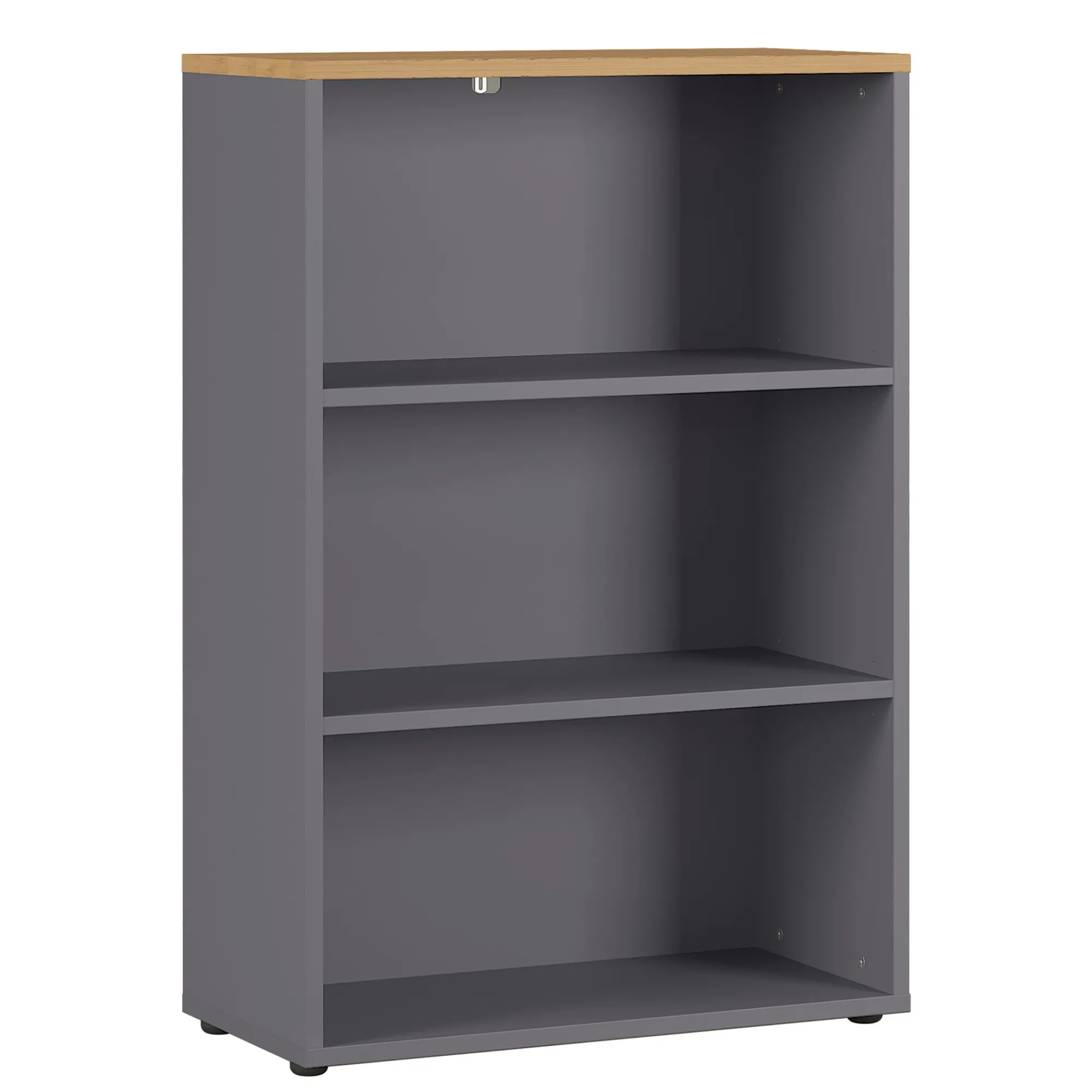 Kantoorkasten^Huisenthuis Lage brede kantoorkast Ergonoma Eiken Antraciet, Eiken