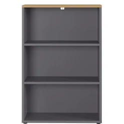 Kantoorkasten^Huisenthuis Lage brede kantoorkast Ergonoma Eiken Antraciet, Eiken