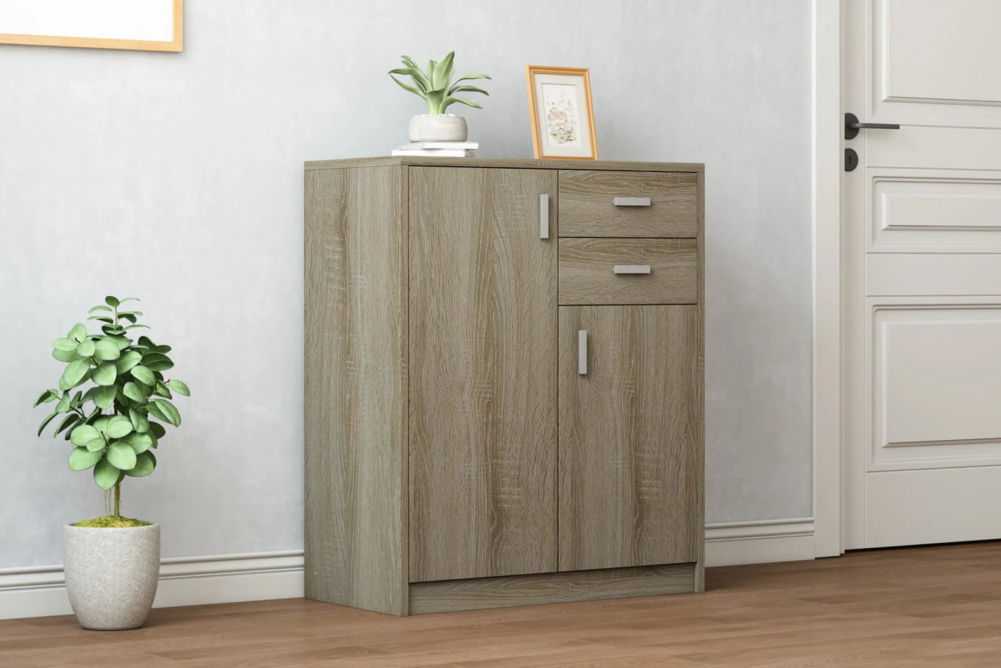 Kantoorkasten^Huisenthuis Lage dichte kast Edwin Sonoma 72x36x84 cm – 2