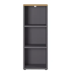 Kantoorkasten^Huisenthuis Lage smalle kantoorkast Ergonoma Eiken Antraciet, Eiken