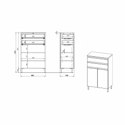 Badkamerkasten^Huisenthuis Opbergkast Abrantes Wit