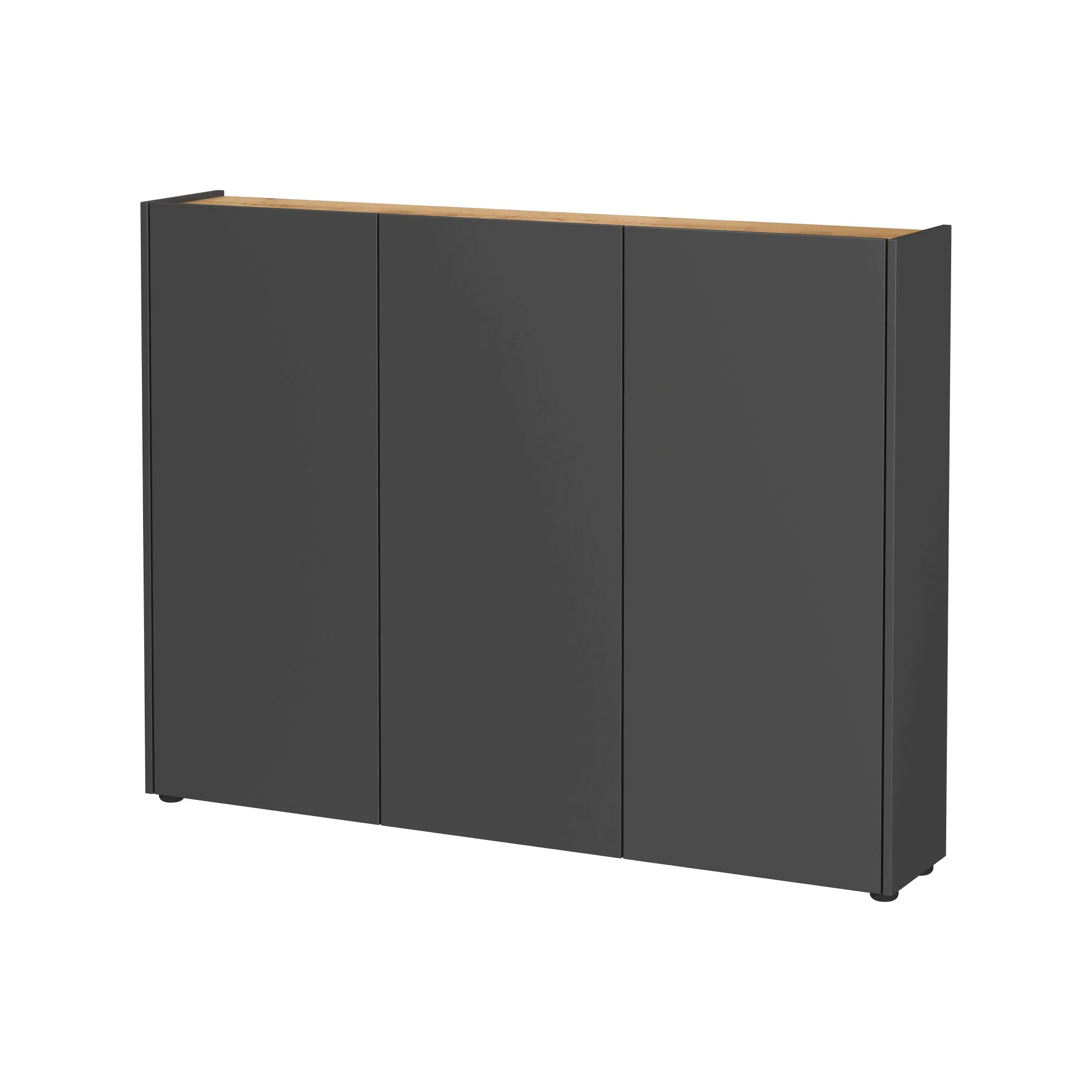 Opbergkasten^Huisenthuis Opbergkast Aniek 105 cm Grafiet Eiken