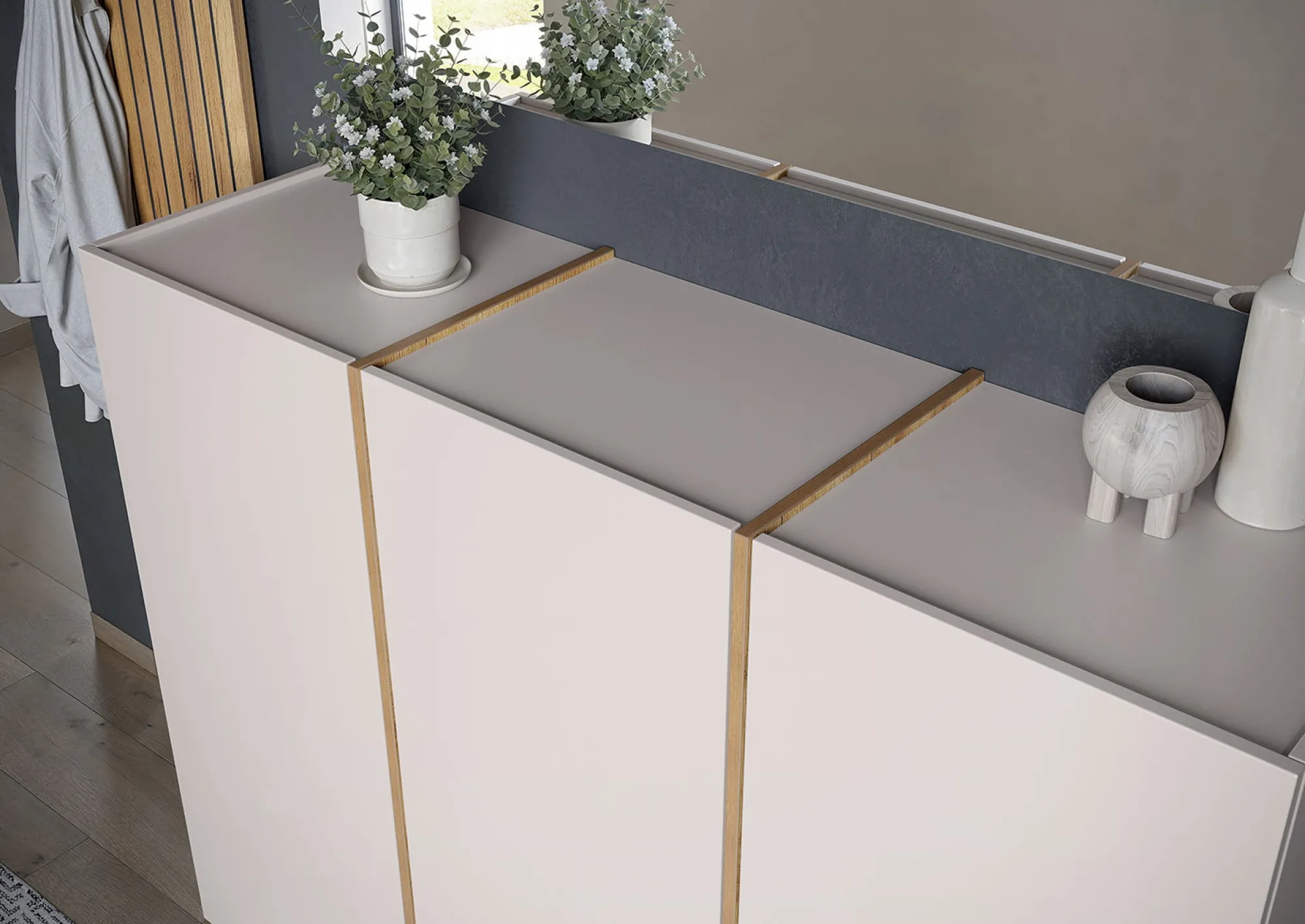Schoenenkasten|Opbergkasten^Huisenthuis Opbergkast Aniek Kasjmier Eiken 103 cm