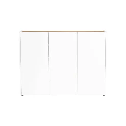 Opbergkasten^Huisenthuis Opbergkast Aniek Wit Eiken 105 cm Wit-Eiken