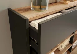 Schoenenkasten|Opbergkasten^Huisenthuis Opbergkast Eleonore 110 cm Grafiet