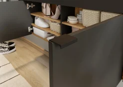 Schoenenkasten|Opbergkasten^Huisenthuis Opbergkast Eleonore 110 cm Grafiet
