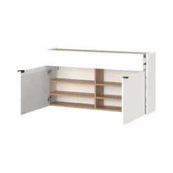 Schoenenkasten|Opbergkasten^Huisenthuis Opbergkast Eleonore 110 cm Wit
