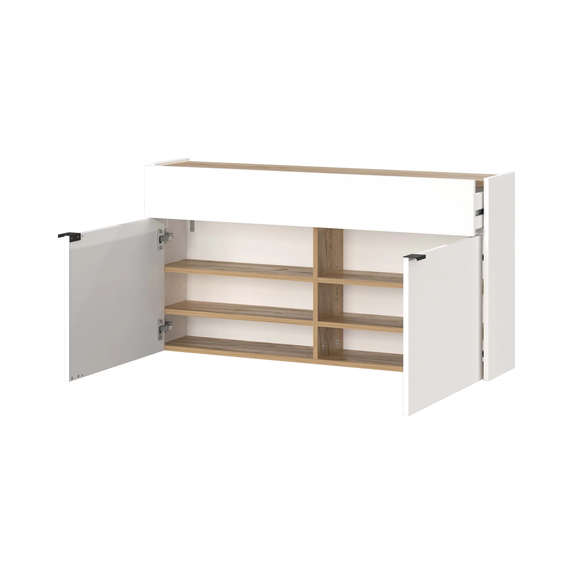 Schoenenkasten|Opbergkasten^Huisenthuis Opbergkast Eleonore 110 cm Wit