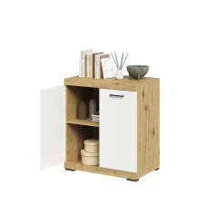 Opbergkasten^Huisenthuis Opbergkast Hermes 80x50x90 cm – 1 Artisan Eiken Matera