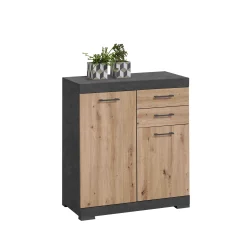 Opbergkasten^Huisenthuis Opbergkast Hermes 80x35x90 cm – 2 Artisan Eiken