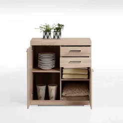 Opbergkasten^Huisenthuis Opbergkast Hermes 80x50x90 cm – 2 Eiken
