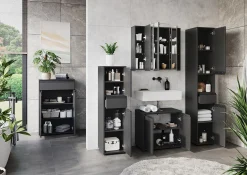 Badkamerkasten|Opbergkasten^Huisenthuis Opbergkast Pula 63 cm Grafiet