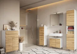 Badkamerkasten^Huisenthuis Opbergkast Samos Eiken 60 cm