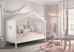 Kinderbedden^Huisenthuis Open Huisbed Fenna Wit 90×200 cm