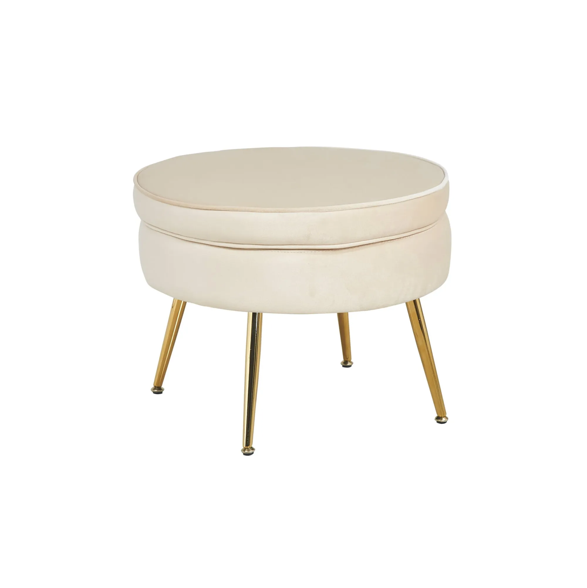Poefen^Huisenthuis Poef Chanelle Velvet 52 cm Beige