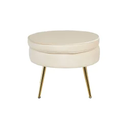 Poefen^Huisenthuis Poef Chanelle Velvet 52 cm Beige
